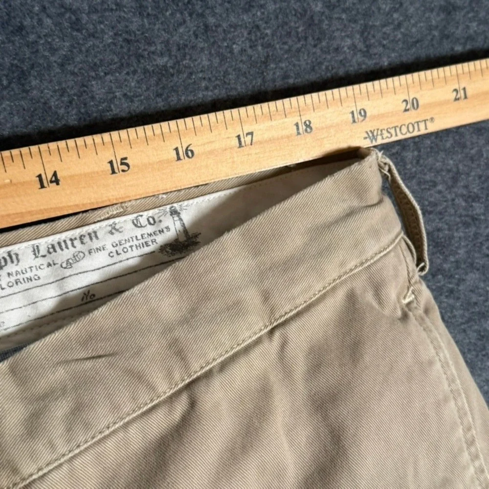 VTG Polo Ralph Lauren Men's Slim GI Fit Chino Pants Tan Size 38x30‎ Comfy Office